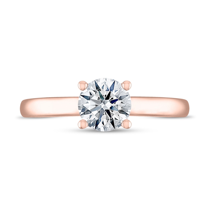 THE LEO Ideal Cut Diamond Solitaire Engagement Ring 1 ct tw 14K Rose Gold