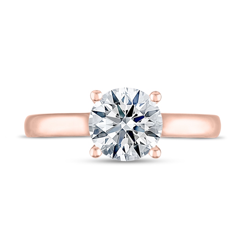 Main Image 3 of THE LEO Ideal Cut Diamond Solitaire Engagement Ring 1-1/2 ct tw 14K Rose Gold