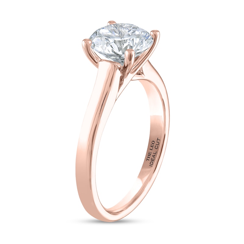 Main Image 2 of THE LEO Ideal Cut Diamond Solitaire Engagement Ring 2 ct tw 14K Rose Gold