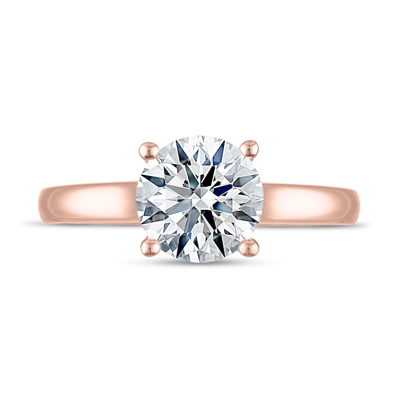 Main Image 3 of THE LEO Ideal Cut Diamond Solitaire Engagement Ring 2 ct tw 14K Rose Gold