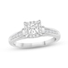 Thumbnail Image 1 of Now + Forever Diamond Engagement Ring 5/8 ct tw Princess & Round-cut 14K White Gold