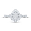 Thumbnail Image 4 of Multi-Diamond Engagement Ring 1/2 ct tw Round-cut 10K White Gold