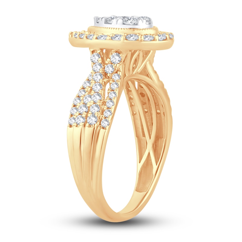 Diamond Rings: Layered Multi Shape Diamond Ring | Diamond Jewelers EU 49 - US 5.0