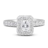 Thumbnail Image 4 of Diamond Engagement Ring 1-1/2 ct tw Radiant & Round 14K White Gold