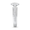 Thumbnail Image 1 of Diamond Engagement Ring 1-1/2 ct tw Radiant & Round 14K White Gold