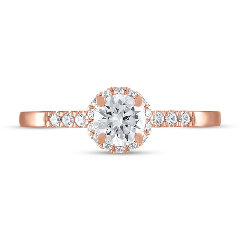 Main Image 3 of Diamond Engagement Ring 5/8 ct tw Round-cut 14K Rose Gold