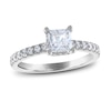 Thumbnail Image 1 of Diamond Engagement Ring 1-1/3 ct tw Princess & Round 14K White Gold