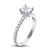 Thumbnail Image 2 of Diamond Engagement Ring 1-1/3 ct tw Princess & Round 14K White Gold