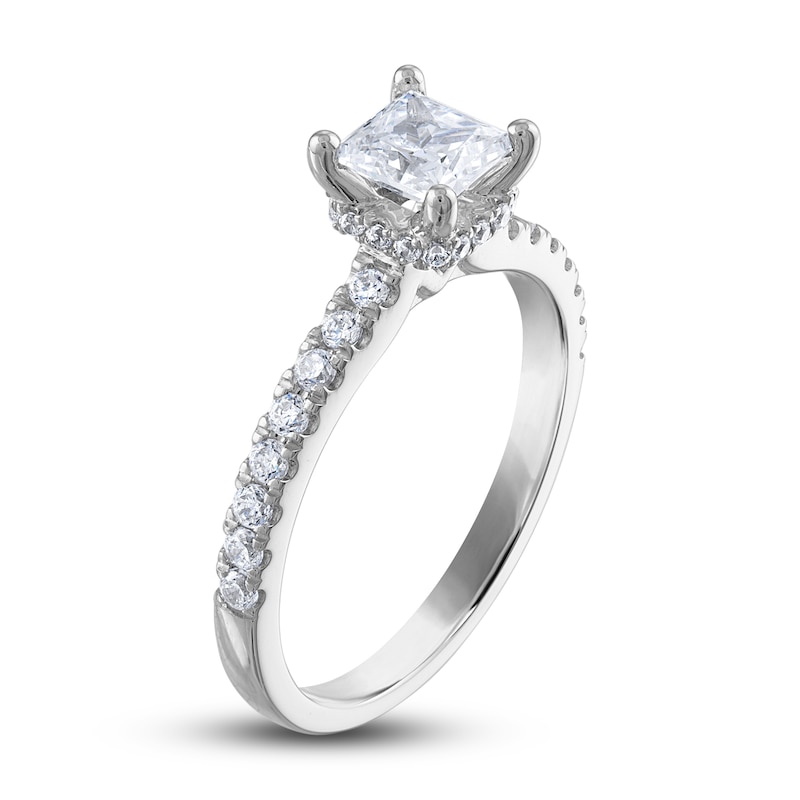 Main Image 2 of Diamond Engagement Ring 1-1/3 ct tw Princess & Round 14K White Gold