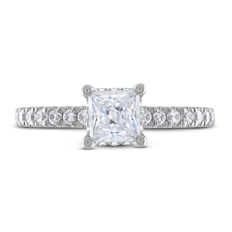 Main Image 3 of Diamond Engagement Ring 1-1/3 ct tw Princess & Round 14K White Gold