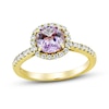 Thumbnail Image 1 of Now + Forever Amethyst Engagement Ring 3/8 ct tw Diamonds 14K Yellow Gold