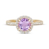 Thumbnail Image 3 of Now + Forever Amethyst Engagement Ring 3/8 ct tw Diamonds 14K Yellow Gold