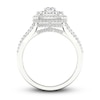 Thumbnail Image 3 of Multi-Diamond Engagement Ring 1-1/5 ct tw Round-Cut 14K White Gold
