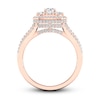 Thumbnail Image 4 of Multi-Diamond Engagement Ring 1-1/5 ct tw Round-Cut 14K Rose Gold