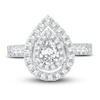Thumbnail Image 2 of Multi-Diamond Engagement Ring 1-1/2 ct tw Pear & Round-cut 14K White Gold