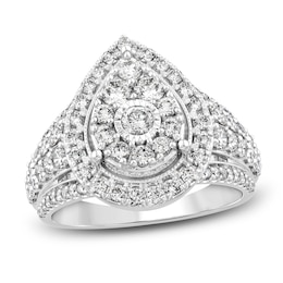 Diamond Engagement 2 ct tw Round-Cut 10K White Gold