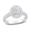 Thumbnail Image 0 of Diamond Engagement Ring 1 ct tw Oval & Round-cut 14K White Gold