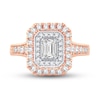 Thumbnail Image 2 of Diamond Engagement Ring 1-1/4 ct tw Emerald & Round-cut 14K Rose Gold