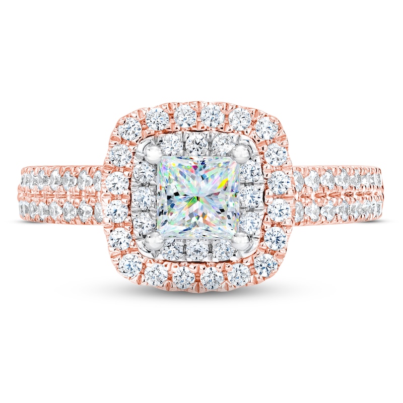 THE LEO First Light Diamond Princess-Cut Engagement Ring 1 ct tw 14K ...