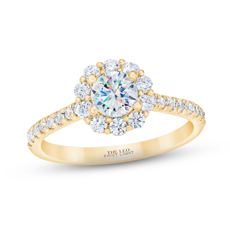 Main Image 1 of THE LEO First Light Diamond Engagement Ring 1 ct tw 14K Yellow Gold