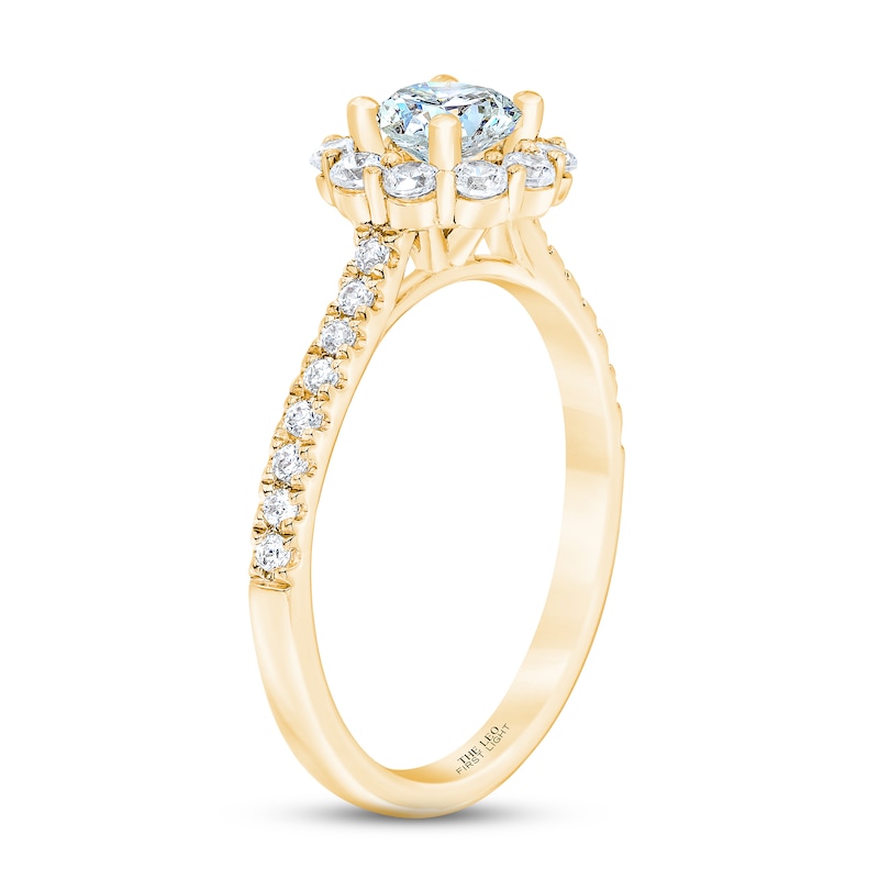 Main Image 2 of THE LEO First Light Diamond Engagement Ring 1 ct tw 14K Yellow Gold