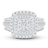 Thumbnail Image 3 of Diamond Engagement Ring 1 ct tw Round & Baguette-Cut 14K White Gold