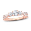 Thumbnail Image 1 of Memories Moments Magic Three-Stone Diamond Engagement Ring 1 ct tw Round-Cut 14K Rose Gold