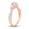 Thumbnail Image 2 of Memories Moments Magic Three-Stone Diamond Engagement Ring 1 ct tw Round-Cut 14K Rose Gold