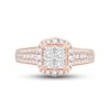 Thumbnail Image 2 of Diamond Engagement Ring 1 ct tw Princess & Round-Cut 14K Rose Gold