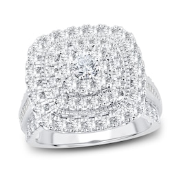 Now + Forever Diamond Engagement Ring 2 ct tw Round & Baguette-Cut 14K White Gold