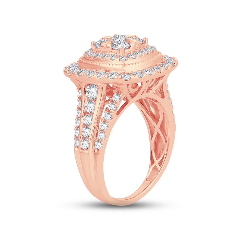 Main Image 2 of Diamond Engagement Ring 2 ct tw Round-Cut 14K Rose Gold