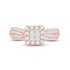 Thumbnail Image 2 of Diamond Engagement Ring 1 ct tw Princess & Round-Cut 14K Rose Gold