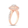 Thumbnail Image 2 of Diamond Engagement Ring 1-1/3 ct tw Princess & Round-cut 14K Rose Gold