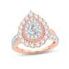 Thumbnail Image 1 of Diamond Engagement Ring 1-1/2 ct tw Pear & Round-cut 14K Rose Gold