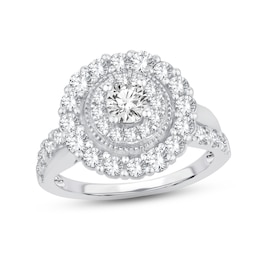 Diamond Engagement Ring 1-1/2 ct tw Round-cut 14K White Gold