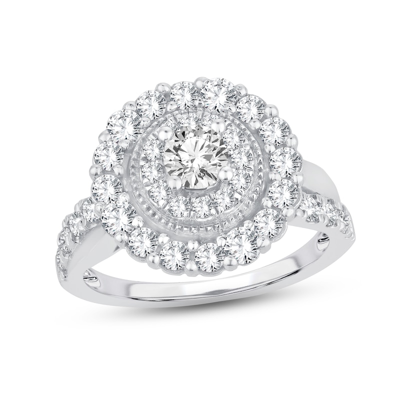 Main Image 1 of Diamond Engagement Ring 1-1/2 ct tw Round-cut 14K White Gold