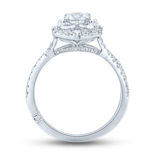 Monique Lhuillier Bliss Diamond Engagement Ring 1- 3/8 ct tw Round ...