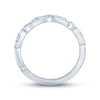 Thumbnail Image 4 of Monique Lhuillier Bliss Diamond Wedding Band 1/4 ct tw Round-cut 18K White Gold