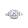 Thumbnail Image 3 of Monique Lhuillier Bliss Diamond Engagement Ring 1-5/8 ct tw Round, Pear, Marquise-cut 18K White Gold