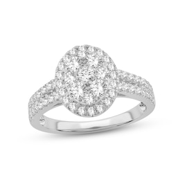 Now + Forever Multi-Diamond Engagement Ring 2 ct tw Round-cut 14K White Gold