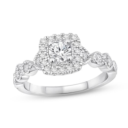 Now + Forever Diamond Engagement Ring 5/8 ct tw Round-cut 14K White Gold