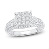 Thumbnail Image 1 of Multi-Diamond Engagement Ring 1 ct tw Princess & Round 14K White Gold