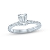 Thumbnail Image 1 of Monique Lhuillier Bliss Diamond Engagement Ring 1-3/8 ct tw Emerald & Round-cut 18K White Gold