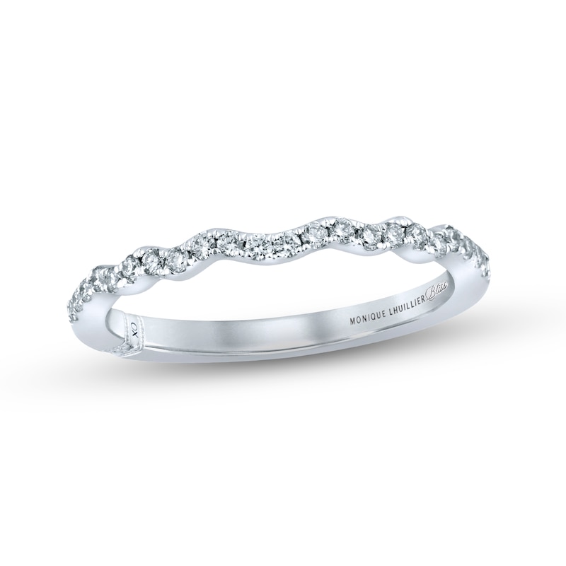 Main Image 1 of Monique Lhuillier Bliss Diamond Wedding Band 1/5 ct tw Round-cut 18K White Gold