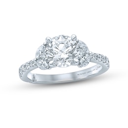 Monique Lhuillier Bliss Diamond Engagement Ring 2-1/8 ct tw Round & Marquise-cut 18K White Gold