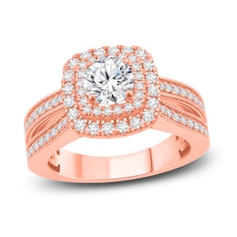 Diamond Engagement Ring 1-1/4 ct tw Round-cut 14K Rose Gold