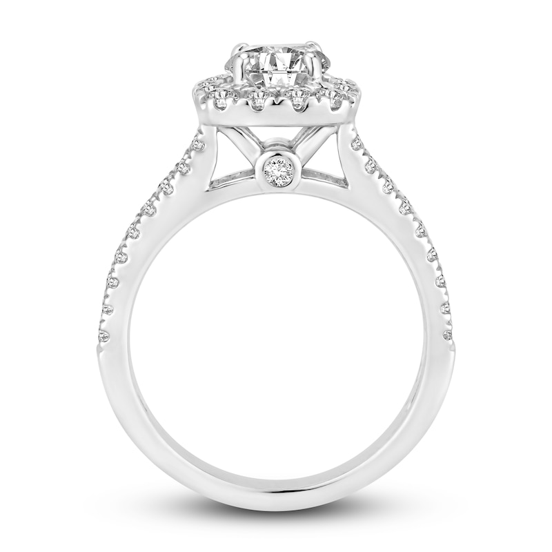 Main Image 2 of Diamond Engagement Ring 1-3/8 ct tw Round-cut 14K White Gold