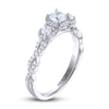 Thumbnail Image 1 of THE LEO Ideal Cut Diamond Three-Stone Engagement Ring 5/8 ct tw 14K White Gold