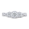 Thumbnail Image 2 of THE LEO Ideal Cut Diamond Three-Stone Engagement Ring 5/8 ct tw 14K White Gold