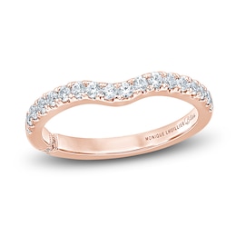 Monique Lhuillier Bliss Diamond Wedding Band 3/8 ct tw Round-cut 18K Rose Gold